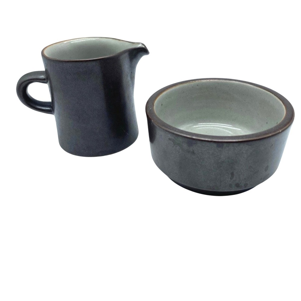 VINTAGE‎ L Hjorth Denmark creamer pitcher and sugar dish MCM Pottery